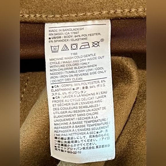 Banana Republic Faux Suede High Rise Cropped Pants Size 2/26P NWT - Picture 15 of 15